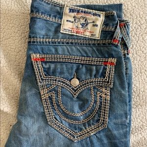 red stitch true religion jeans